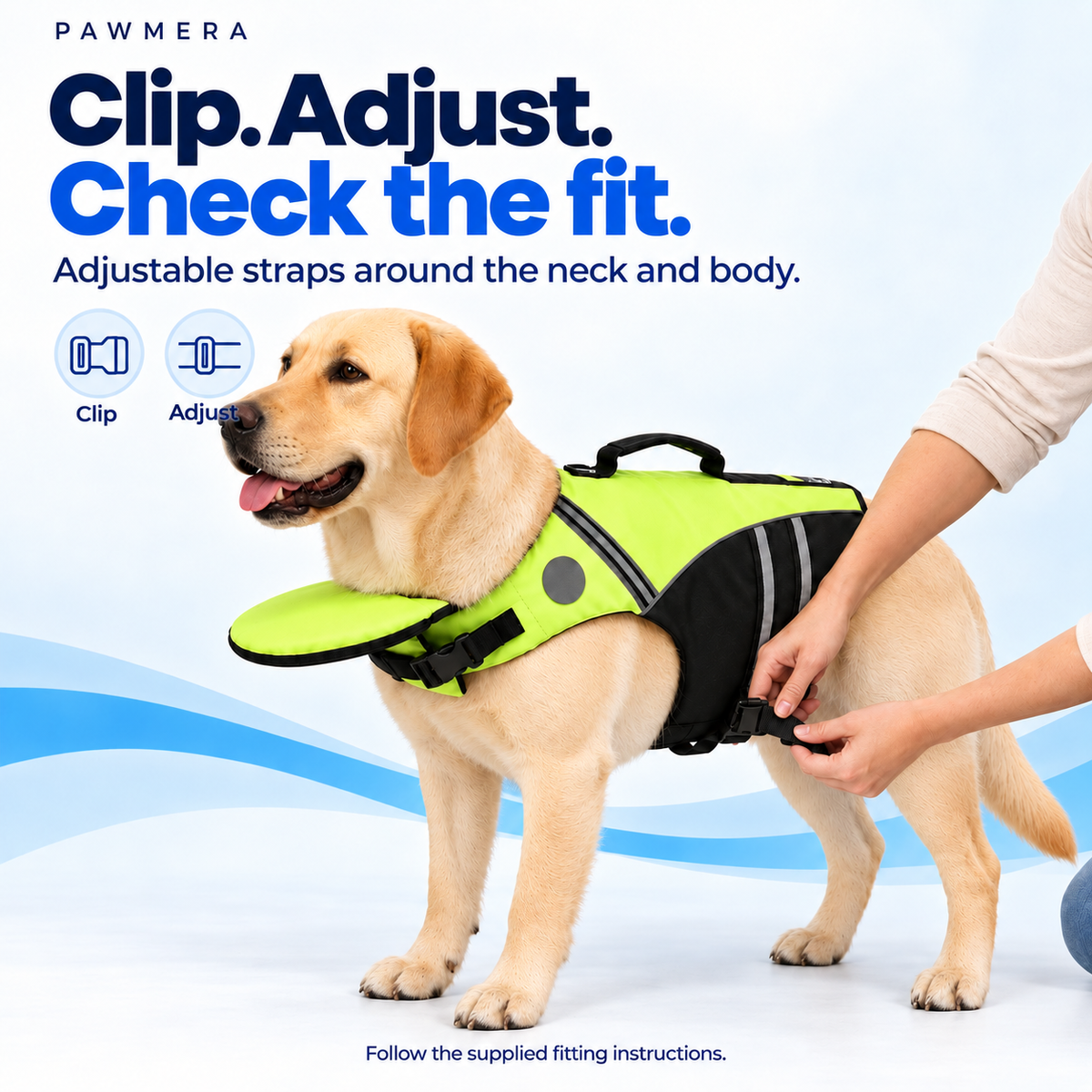 CoveTail dog life jacket by Pawmera — labrador fit