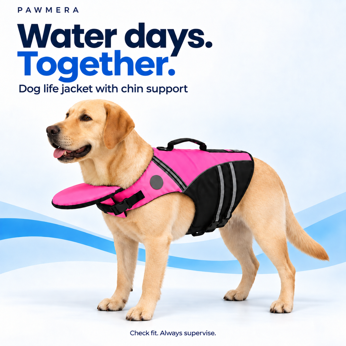 CoveTail dog life jacket by Pawmera — pink